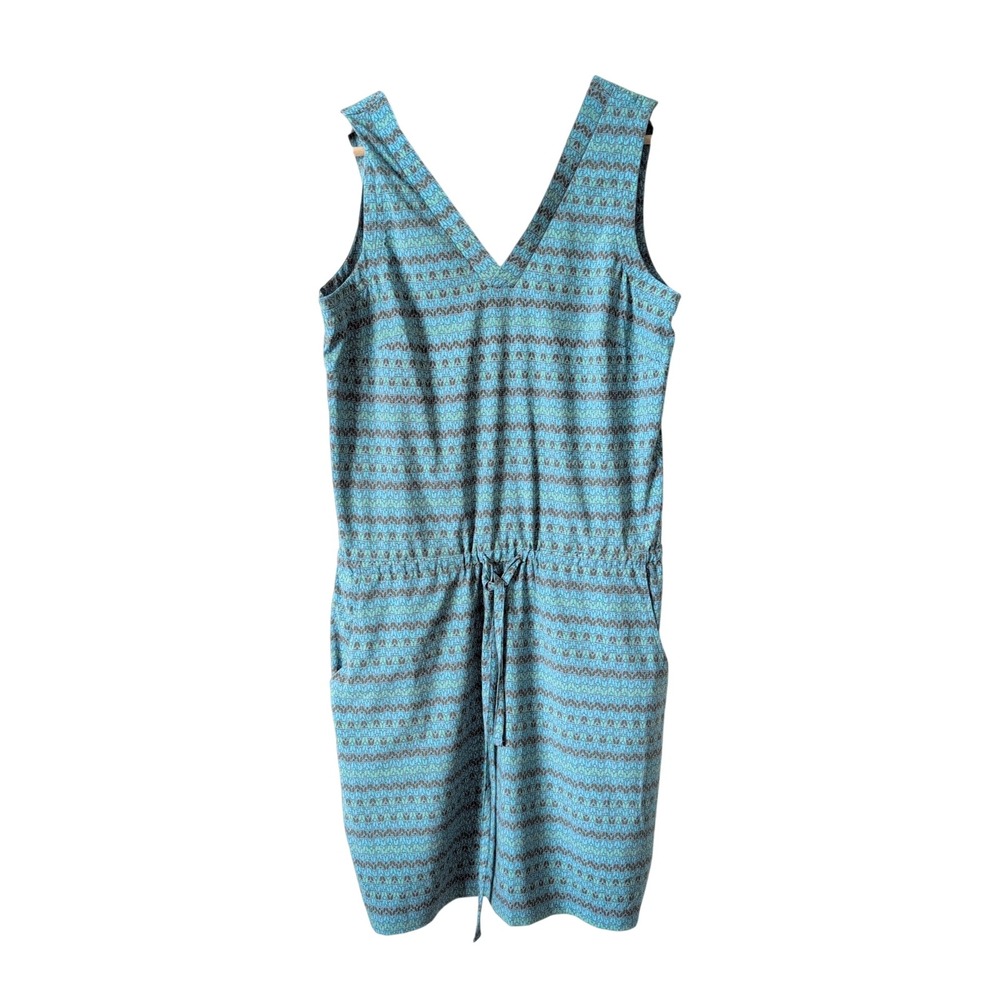Toad&Co Womens XS Blue Sunkissed Liv Sleeveless Drawstring Pockets Dress Sporty
